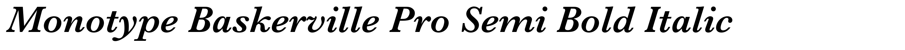 Monotype Baskerville Pro Semi Bold Italic